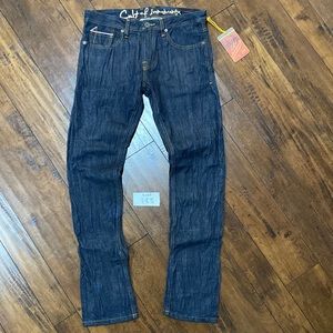 NWT Cult of Individuality Sample Rocker Slim Raw Selvedge Denim Jeans #C183
